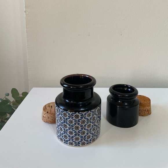 Set of two vintage cork bottle small canister - Picture 3 of 8